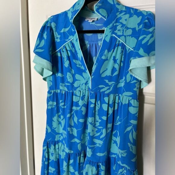 Umgee Two Tone A Lined floral Sundress with Flutter Cap Sleeves Women’s Small - Picture 11 of 14